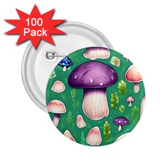 Forest Mushroom Garden Path 2 25  Buttons (100 Pack)  by GardenOfOphir