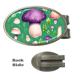 Forest Mushroom Garden Path Money Clips (oval)  by GardenOfOphir