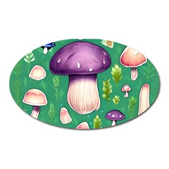 Forest Mushroom Garden Path Oval Magnet by GardenOfOphir