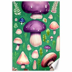 Forest Mushroom Garden Path Canvas 12  X 18  by GardenOfOphir