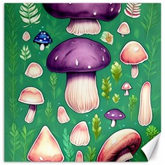 Forest Mushroom Garden Path Canvas 20  X 20  by GardenOfOphir