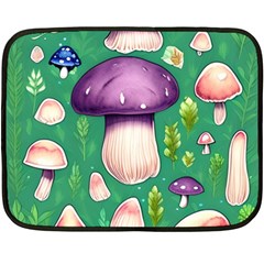 Forest Mushroom Garden Path Fleece Blanket (mini) by GardenOfOphir