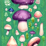 Forest Mushroom Garden Path Play Mat (Rectangle) Front