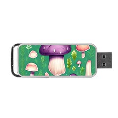 Forest Mushroom Garden Path Portable Usb Flash (one Side) by GardenOfOphir