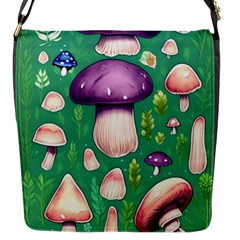 Forest Mushroom Garden Path Flap Closure Messenger Bag (s) by GardenOfOphir