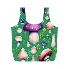 Forest Mushroom Garden Path Full Print Recycle Bag (m) by GardenOfOphir