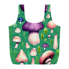 Forest Mushroom Garden Path Full Print Recycle Bag (l) by GardenOfOphir