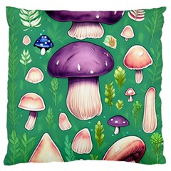 Forest Mushroom Garden Path Standard Premium Plush Fleece Cushion Case (one Side) by GardenOfOphir