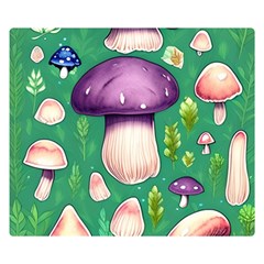 Forest Mushroom Garden Path Premium Plush Fleece Blanket (small) by GardenOfOphir