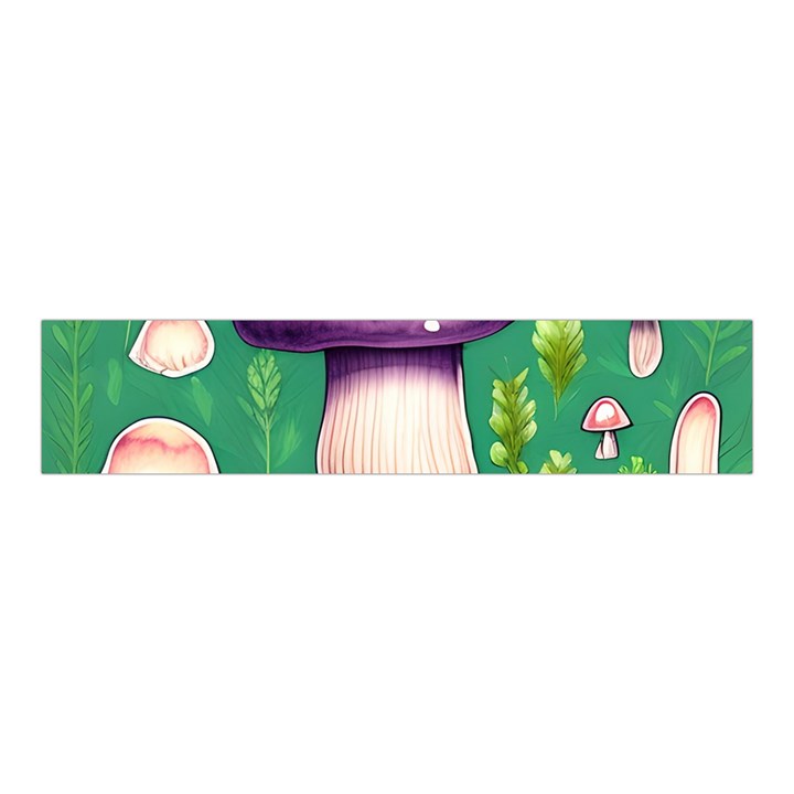 Forest Mushroom Garden Path Velvet Scrunchie