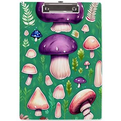 Forest Mushroom Garden Path A4 Acrylic Clipboard by GardenOfOphir