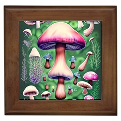 Secret Forest Mushroom Fairy Framed Tile by GardenOfOphir