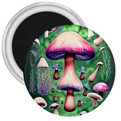 Secret Forest Mushroom Fairy 3  Magnets by GardenOfOphir