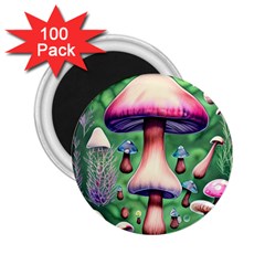 Secret Forest Mushroom Fairy 2 25  Magnets (100 Pack)  by GardenOfOphir