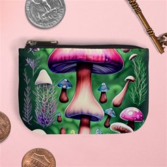 Secret Forest Mushroom Fairy Mini Coin Purse by GardenOfOphir