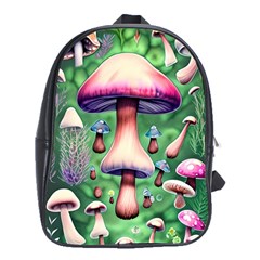 Secret Forest Mushroom Fairy School Bag (xl) by GardenOfOphir