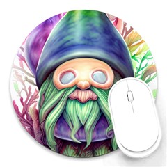 Enchanted Mushroom Forest Fairycore Round Mousepad by GardenOfOphir