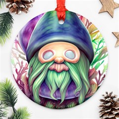 Enchanted Mushroom Forest Fairycore Ornament (round) by GardenOfOphir