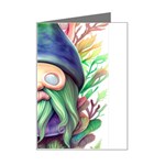 Enchanted Mushroom Forest Fairycore Mini Greeting Card Left