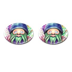 Enchanted Mushroom Forest Fairycore Cufflinks (oval) by GardenOfOphir