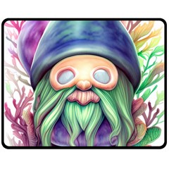 Enchanted Mushroom Forest Fairycore One Side Fleece Blanket (medium) by GardenOfOphir