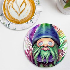 Enchanted Mushroom Forest Fairycore Uv Print Round Tile Coaster by GardenOfOphir