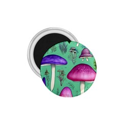 Foraging In The Mushroom Forest 1 75  Magnets by GardenOfOphir