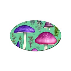 Foraging In The Mushroom Forest Sticker Oval (100 Pack) by GardenOfOphir