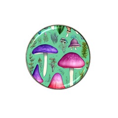 Foraging In The Mushroom Forest Hat Clip Ball Marker (4 Pack) by GardenOfOphir