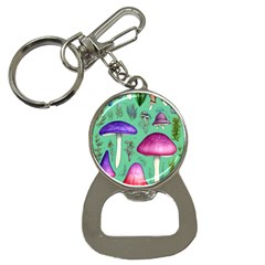 Foraging In The Mushroom Forest Bottle Opener Key Chain by GardenOfOphir