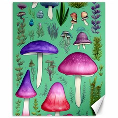 Foraging In The Mushroom Forest Canvas 11  X 14  by GardenOfOphir