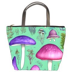 Foraging In The Mushroom Forest Bucket Bag by GardenOfOphir