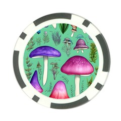 Foraging In The Mushroom Forest Poker Chip Card Guard (10 Pack) by GardenOfOphir