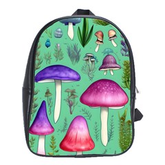 Foraging In The Mushroom Forest School Bag (large) by GardenOfOphir