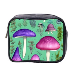 Foraging In The Mushroom Forest Mini Toiletries Bag (two Sides) by GardenOfOphir