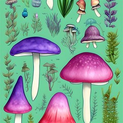 Foraging In The Mushroom Forest Play Mat (square) by GardenOfOphir