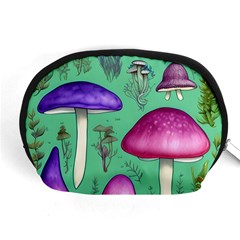 Foraging In The Mushroom Forest Accessory Pouch (medium) by GardenOfOphir