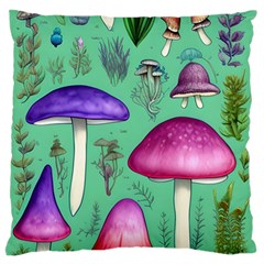 Foraging In The Mushroom Forest Standard Premium Plush Fleece Cushion Case (two Sides) by GardenOfOphir