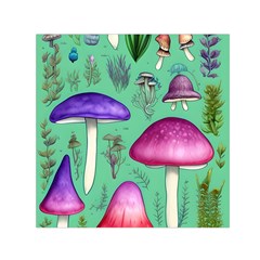 Foraging In The Mushroom Forest Square Satin Scarf (30  X 30 ) by GardenOfOphir