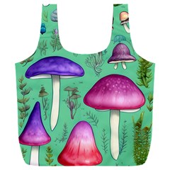 Foraging In The Mushroom Forest Full Print Recycle Bag (xxxl) by GardenOfOphir