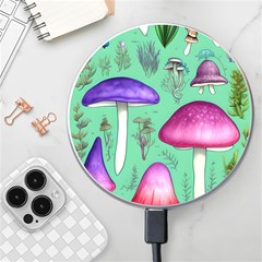 Foraging In The Mushroom Forest Wireless Fast Charger(white) by GardenOfOphir