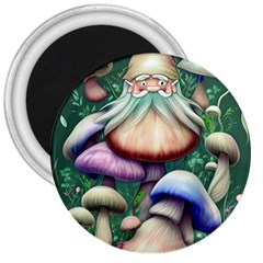 Natural Mushroom Fairy Garden 3  Magnets by GardenOfOphir