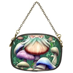 Natural Mushroom Fairy Garden Chain Purse (two Sides) by GardenOfOphir