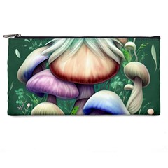 Natural Mushroom Fairy Garden Pencil Case by GardenOfOphir