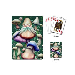 Natural Mushroom Fairy Garden Playing Cards Single Design (mini) by GardenOfOphir