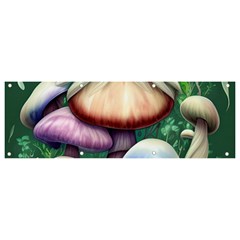 Natural Mushroom Fairy Garden Banner And Sign 9  X 3  by GardenOfOphir