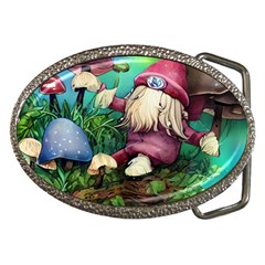 Vintage Flowery Mushroom Belt Buckles by GardenOfOphir