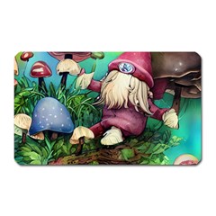 Vintage Flowery Mushroom Magnet (rectangular) by GardenOfOphir