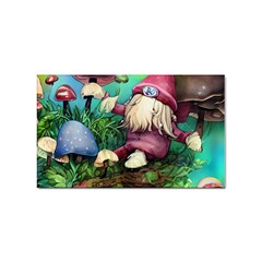 Vintage Flowery Mushroom Sticker Rectangular (100 Pack)