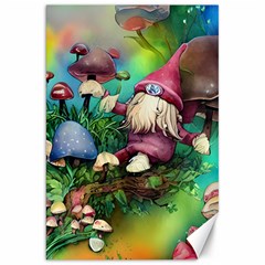 Vintage Flowery Mushroom Canvas 20  X 30  by GardenOfOphir